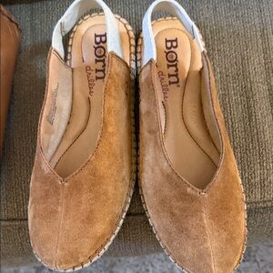 Born Light Brown Suede Slingback Shoes